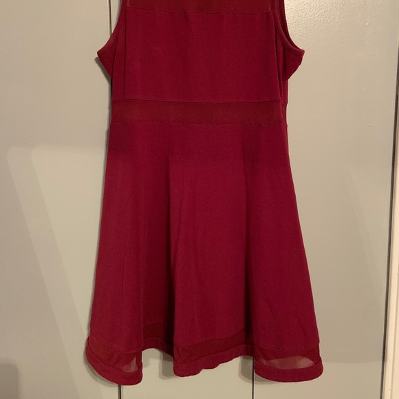 Maroon Flared Dress - Picture 2 of 3